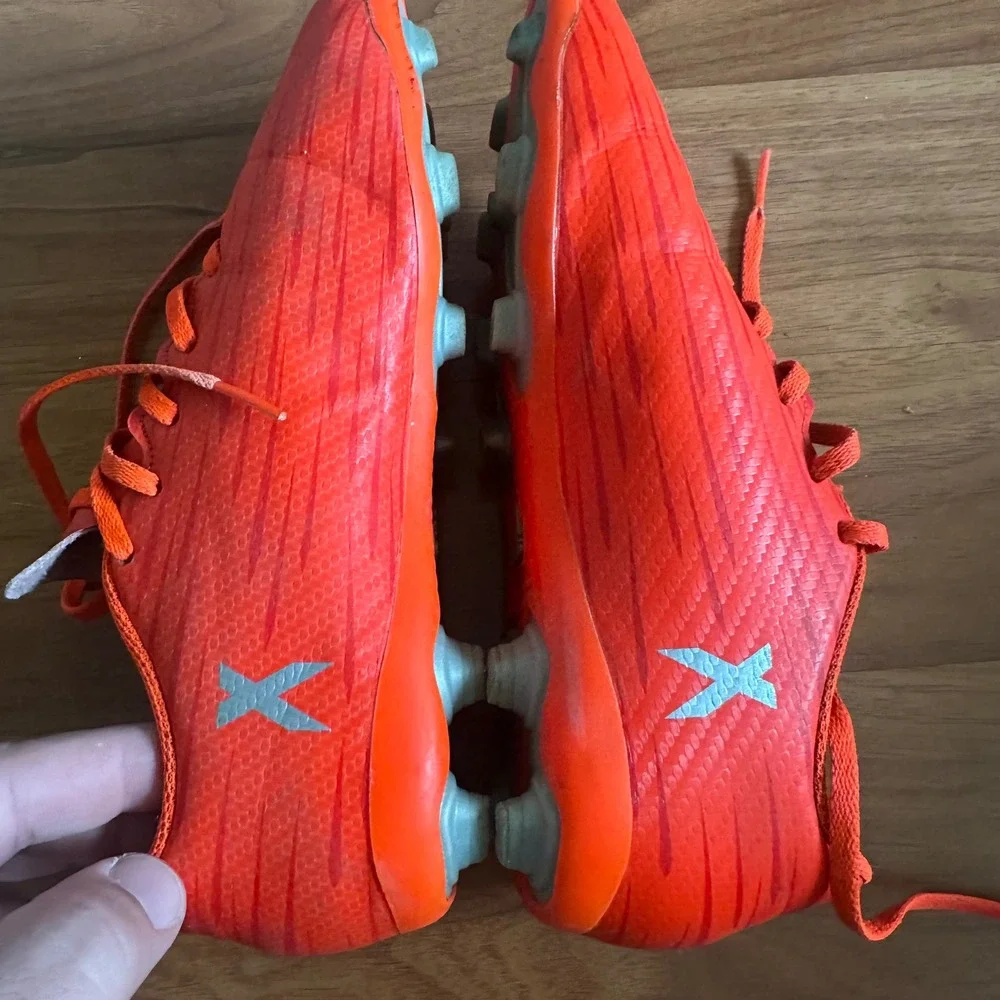 Adidas Soccer Cleats Orange‎ Youth Size 4 US M 3.5 UK FG Football Shoes
